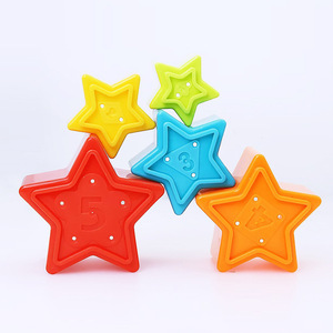 Giocattoli Montessori per Bambini, Set di Tazze Impilabili Arcobaleno, <span class=keywords><strong>Gioco</strong></span> Unisex a Forma di Pentagramma in Materiale PP per il Bagno e il <span class=keywords><strong>Gioco</strong></span> con l'Acqua - Product Image 3