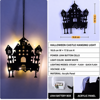 Guirlande lumineuse LED Citrouille et Fantôme d'Halloween - Piles incluses, indice de protection IP44, ambiance effrayante, décoration de chambre idéale, accents suspendus