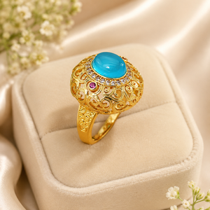 Anello regolabile con apertura rotonda e cava, design alla moda, gioiello unisex per l'uso quotidiano - Product Image 4