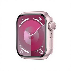 Pour Apple Watch Series <span class=keywords><strong>9</strong></span> [GPS 41mm] Boîtier en aluminium rose avec bracelet sport rose M/L (Reconditionné) Modèle A2978 Garantie 90 jours Accéléromètre - Product Image 1