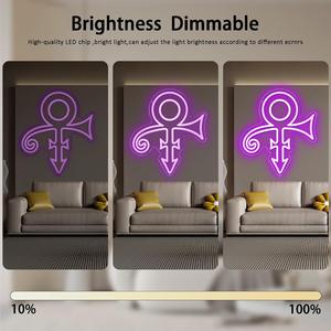 <span class=keywords><strong>Prince</strong></span> Purple Symbol Neon Signs USB Powered Regulable Music <span class=keywords><strong>Singer</strong></span> para Love Sign para dormitorio Man Cave Music Studio Party Birthday - Product Image 5