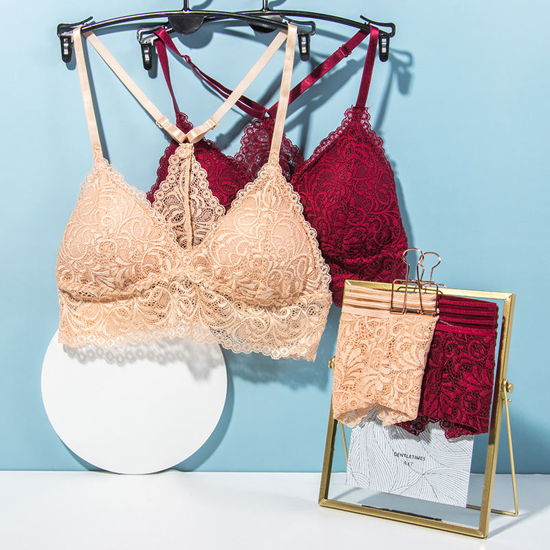 Women's Erotic Sexy Lingerie Set Wholesale Underwear Bra PANTIES with Lace Decoration Convertible Design Dropshipping