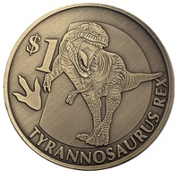 Conception personnalisée Dinosaure Offres Spéciales plaqué or pièce commémorative collection animal pièce d'or