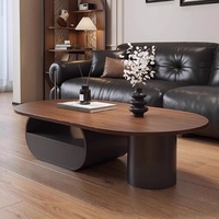 Table basse vintage de style chinois en bois de noyer pour salon, usage domestique, luxe léger, style français haut de gamme, design du milieu du siècle