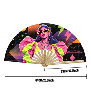 Envío Más Económico para Abanico de Bambú de 33 cm con Impresión Personalizada para Regalo Promocional - Product Image 2