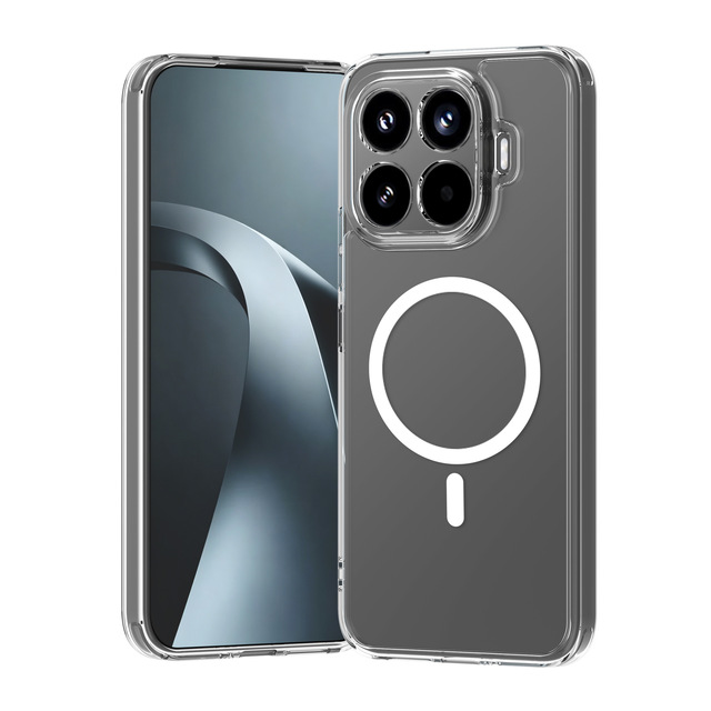 Clear Magnetic 2-in-1 Phone Case Anti-Yellow Shockproof Cover for Xiaomi 17TPro Redmi Crystal Transparent TPU+PC Protective Case