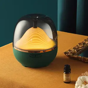 Diffuseur de vue de montagne télécommandé, diffuseur d'arôme d'huile essentielle de parfum intelligent ultrasonique de montagne de 600ml