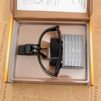 Wholesale 1.0/1.5/2.0/2.5/3.5x 5pc Headband Magnifier Glasses with Led Light Metal + ABS Black for Eyelash Extension Tools