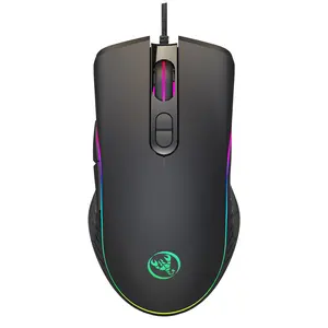 RGB Gaming Mouse, 4 DPI (1000/1600/3200/6400) Optical LED Mouse Wired with 7 Buttons RGB Ideal for Laptop PC Computer Games