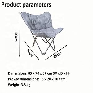 Comfortable Soft <b>Padded</b> Oxford Fabric Modern Design Fishing & <b>Garden</b> Use Removable Washable Folding <b>Chair</b> - Product Image 2
