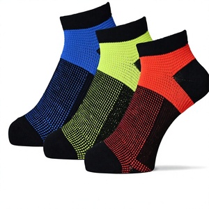 Chaussettes de compression pour chevilles, pour hommes et femmes, en coton, cuivre et élasthanne, séchage rapide, évacuation de l'humidité, pour la course à pied - Product Image 3