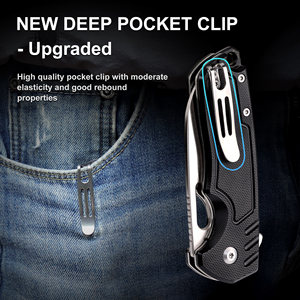 Tùy Chỉnh Gấp Pocket Dao 2.68 Trong D2 Lưỡi Thép <span class=keywords><strong>G10</strong></span> Xử Lý Với Túi Clip Cho Nam Giới Cắm Trại Survival Đi Bộ Đường Dài Edc Dao - Product Image 3
