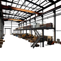 Étagère de mezzanine à 3 niveaux HONGXIN, robuste, sans boulons, réglable, en acier laminé à froid, avec revêtement en poudre, protection contre la corrosion, personnalisable
