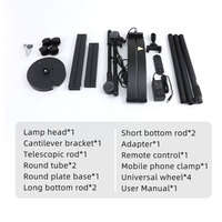Lampe de Sol d'Appoint Beauté Rotative pour Cils, Lumière LED Demi-Lune Réglable avec Support Téléphone pour Salon de Beauté Maquillage Tatouage