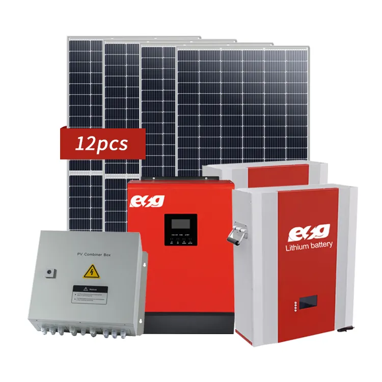 Inversor de batería de litio MPPT, sistema de energía Solar fuera de la red, 1KW, 3kw, 5kw, 8kw, 10kw, 5kwh, 10kwh, precio de solución