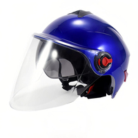Casque demi-face avec double visière pare-soleil, absorbant les chocs, léger, pour hommes et femmes adultes, pour la sécurité à la conduite de scooters électriques et de motos