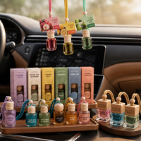 Diffuseur de parfum pour voiture en verre, pendentif désodorisant en gros pour voiture, diffuseur d'aromathérapie suspendu pour voiture