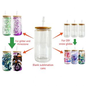 Verre à double paroi transparent de 12 oz pour impression par transfert thermique par sublimation - Product Image 1