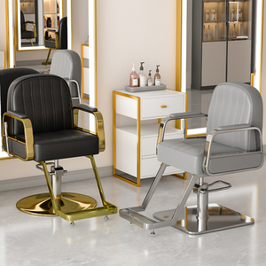 Meubles de salon de luxe, fauteuil de barbier doré, meubles de salon de coiffure, fauteuil de coiffure professionnel - Product Image 5