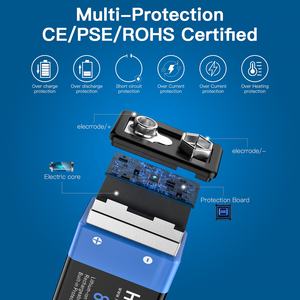 Hotsale <span class=keywords><strong>9V</strong></span> <span class=keywords><strong>batteria</strong></span> ricaricabile <span class=keywords><strong>batteria</strong></span> al litio <span class=keywords><strong>dimensioni</strong></span> 6 f22 ad alta capacità 850mAh 10 pz batterie e kit caricabatterie - Product Image 2