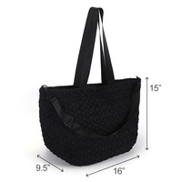 Sac fourre-tout personnalisé pour femme, grande capacité, imperméable, isolé en néoprène, sac à bandoulière tendance, fermeture éclair, nouveau design, hiver, automne, printemps