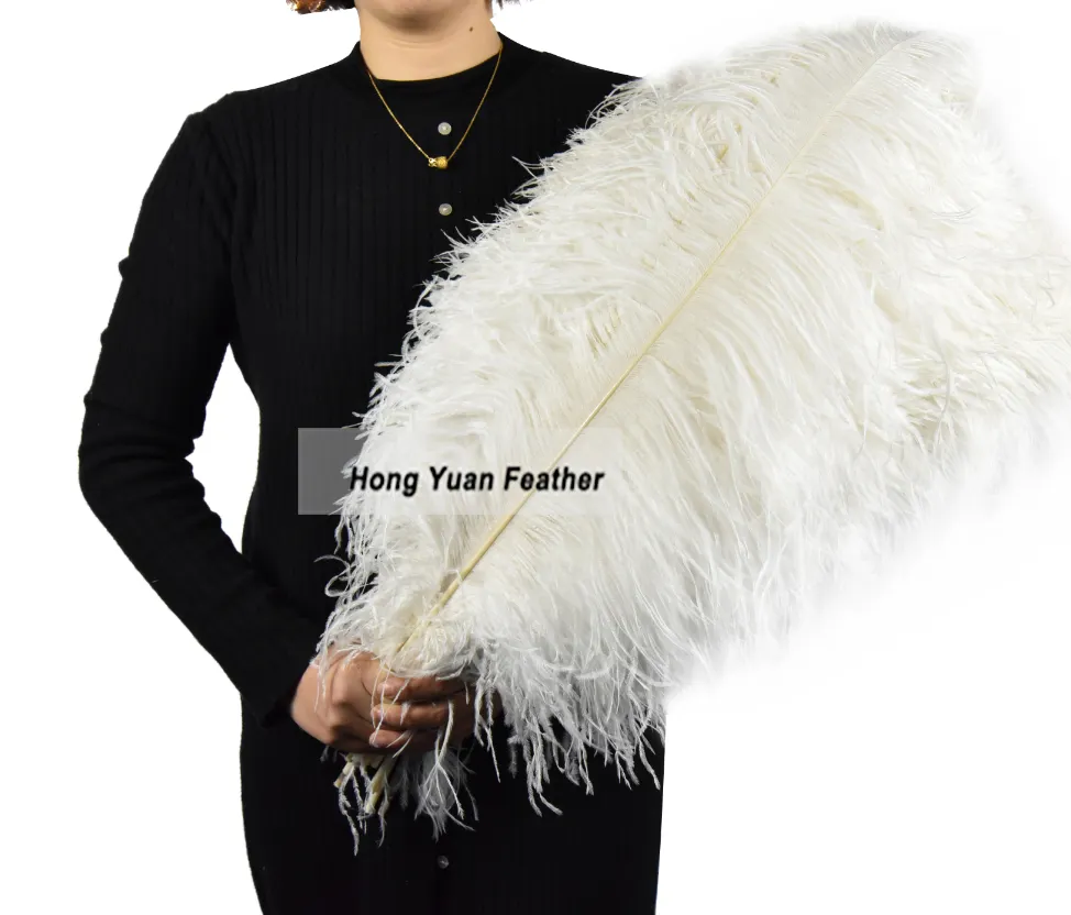 Pluma de avestruz blanca larga grande para decoración artesanal, plumas rojas negras a granel, plumas de avestruz naturales para fiesta, Festival, Carnaval, boda
