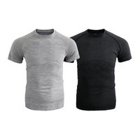 T-shirt de sport Jacquard Silver Line Mvt à manches courtes, couleur unie, séchage rapide, pour hommes et femmes