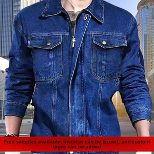 Traje de Mezclilla Ignífugo y Resistente a las Llamas para <span class=keywords><strong>Soldador</strong></span>, Grueso, Resistente al Desgaste, de Algodón para Hombre, Otoño Invierno, Eléctrico - Product Image 5