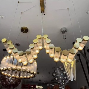 Modern Gold Chandelier Round <b>LED</b> Pendant <b>Light</b> For Living Room Dining Room Luxury Interior Lighting - Product Image 4