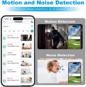 كاميرات WiFi 2K لكاميرا الحيوانات الأليفة <span class=keywords><strong>Camera</strong></span> لأمن المنزل Camara مع رؤية ليلية ملونة - Product Image 3