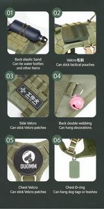 Arnés Táctico Premium para Perros de Uso Exterior, Marca Privada, Personalizado, Antiescape, Resistente, Conjunto de Arnés y Mochila para Perros - Product Image 5