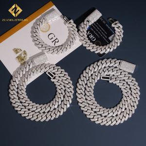 Chaîne cubaine de 15 mm en argent sterling 925 avec moissanite, style hip-hop, bijoux fins, entrepôt américain, passe le testeur de diamants - Product Image 5