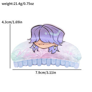 Niedliche Dämonen-Mädchen Haaraccessoires Kpop Hexenjagd Cartoon-Charakter Krallen-Acryl-Kopfschmuck - Product Image 4