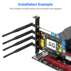 M.2 B Key USB3.0 PCi-E 1X Không Dây 5G Khe Cắm Sim Kép 4 Ăng-ten Máy Tính Để Bàn Adapter Thiết Bị Mạng - Product Image 6