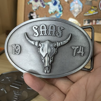 Prix usine personnalisé de haute qualité en laiton métal argent 3D boucles de ceinture technique de moulage sous pression avec sérigraphie