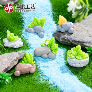 Decoraciones de micropaisajes de resina, forma irregular, adornos de jardín para interiores y exteriores, para botellas ecológicas, manualidades de bonsái - Product Image 5