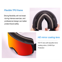 Nouvelle lunette de ski kacamata lunettes de snowboard magnétiques personnalisées sports d'hiver, lunettes de soleil de snowboard freestyle lunettes de neige