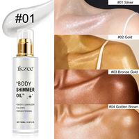 Visage corps lueur miroitant Lotion imperméable hydratant corps Luminizer miroitant huile liquide surligneur maquillage