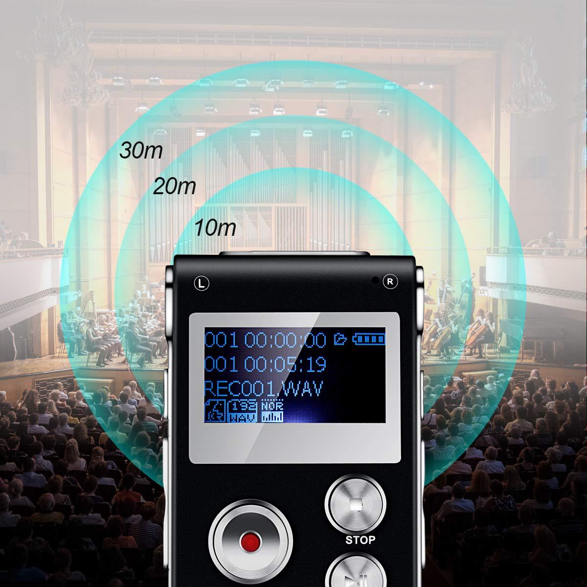 N28 Professional Digital Voice Recorder – Voice Control with 8GB–128GB TF Memory Support - View 3