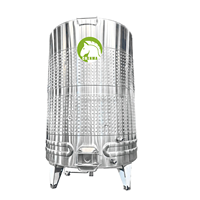 Cuve de fermentation de cidre de pomme en acier inoxydable de qualité alimentaire de 15 000 L avec chemise de refroidissement semi-circulaire pour la production commerciale de cidre