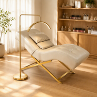 Table de massage moderne pour salon de beauté, lit pour extensions de cils, matériau en PU à éponge haute densité, design pliable, pour hôtel, salle de sport, salle de bain, chambre à coucher