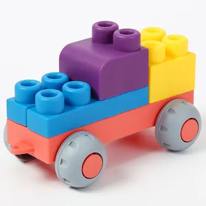 潜在的なメーカーカスタム高級パズルソフトジェル教育ビルディングブロックセット子供のためのモデルおもちゃ