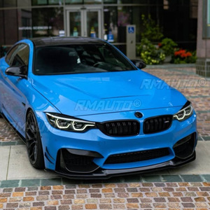 ลิ้นกันชนหน้าสีดำเงา ชุดแต่งสปอยเลอร์สำหรับ BMW ซีรีส์ 3 M3 F80 ซีรีส์ 4 M4 F82 F83 ปี 2015-2020 - Product Image 5