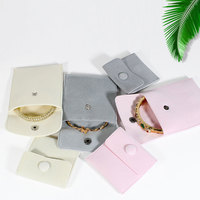 SC sacs à bijoux Logo personnalisé plusieurs tailles collier boucles d'oreilles pochette en velours haute qualité bouton-pression bijoux emballage de stockage