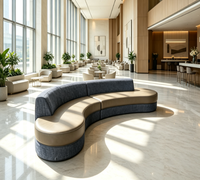 YAQI Luxuriöse Hochwertige Maßgefertigte Kommerzielle Möbel 3-4 Sterne Hotel Lobby Stoff-Leder-Sofa