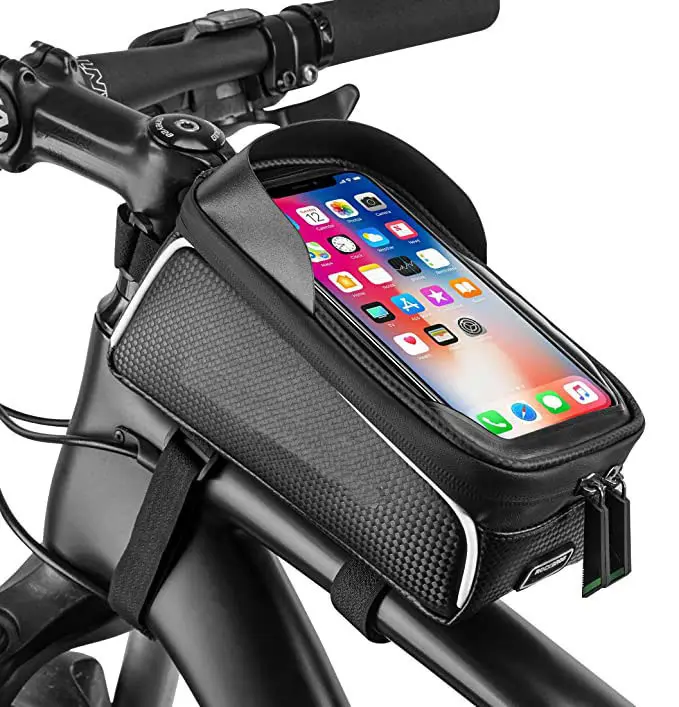 Bike Phone Front Frame Bag Waterproof Phone Mount Bag Phone Case Holder Cycling Top Tube Frame Bicycle Bag