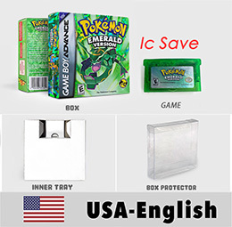 IC SAVE CART Leaf Green Fire Red Ruby Emerald SAPPHIRE USA FRA EUR NOE ESP ITA box trey <b>Game</b> Cartridge for Gba - Product Image 5
