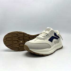 Baskets décontractées rétro à blocs de couleurs, empeigne en maille et synthétique, à lacets, semelle robuste, chaussures quotidiennes - Product Image 4