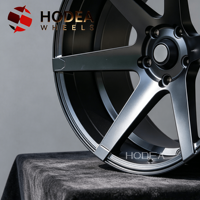 Jantes forgées noires mates à 6 branches de 18/19/20/21/22 pouces, jantes en alliage monobloc concaves profondes personnalisées pour BMW, Mercedes, Audi