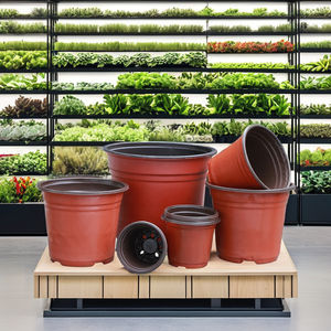 Jardinière en <span class=keywords><strong>plastique</strong></span> moulé par soufflage double couleur de style vintage moderne haut grand seau pour intérieur extérieur pour centres commerciaux-Vente en gros - Product Image 2